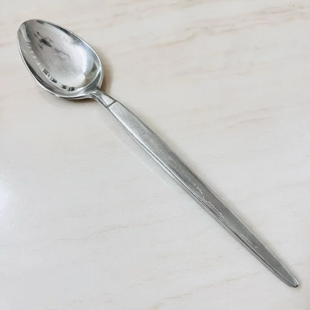 5pc STANLEY ROBERTS Astro Stainless Soup Spoon Sri Satin Hdl Glossy Bwl Japan